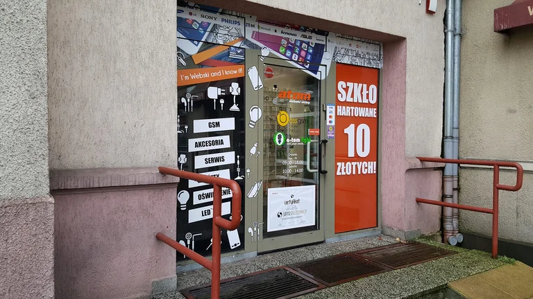 System reklamowy dla firmy Atom Webski sklep