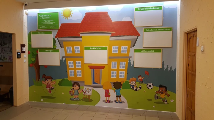Aranżacja ściany informacyjnej w przedszkolu