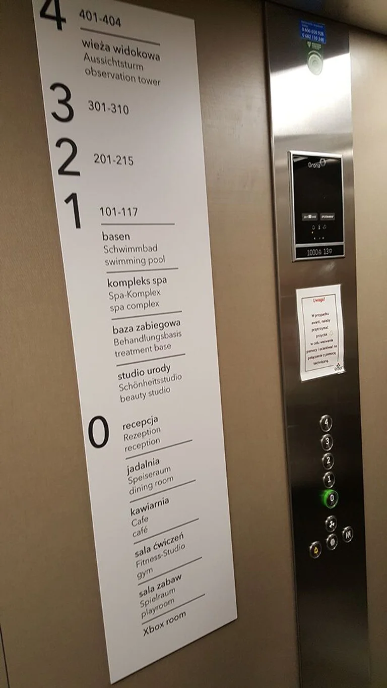 System informacji kierunkowej Hotel Eden Spa Mielno