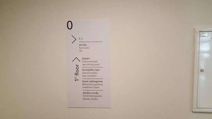 System informacji kierunkowej - Hotel Eden Spa Mielno