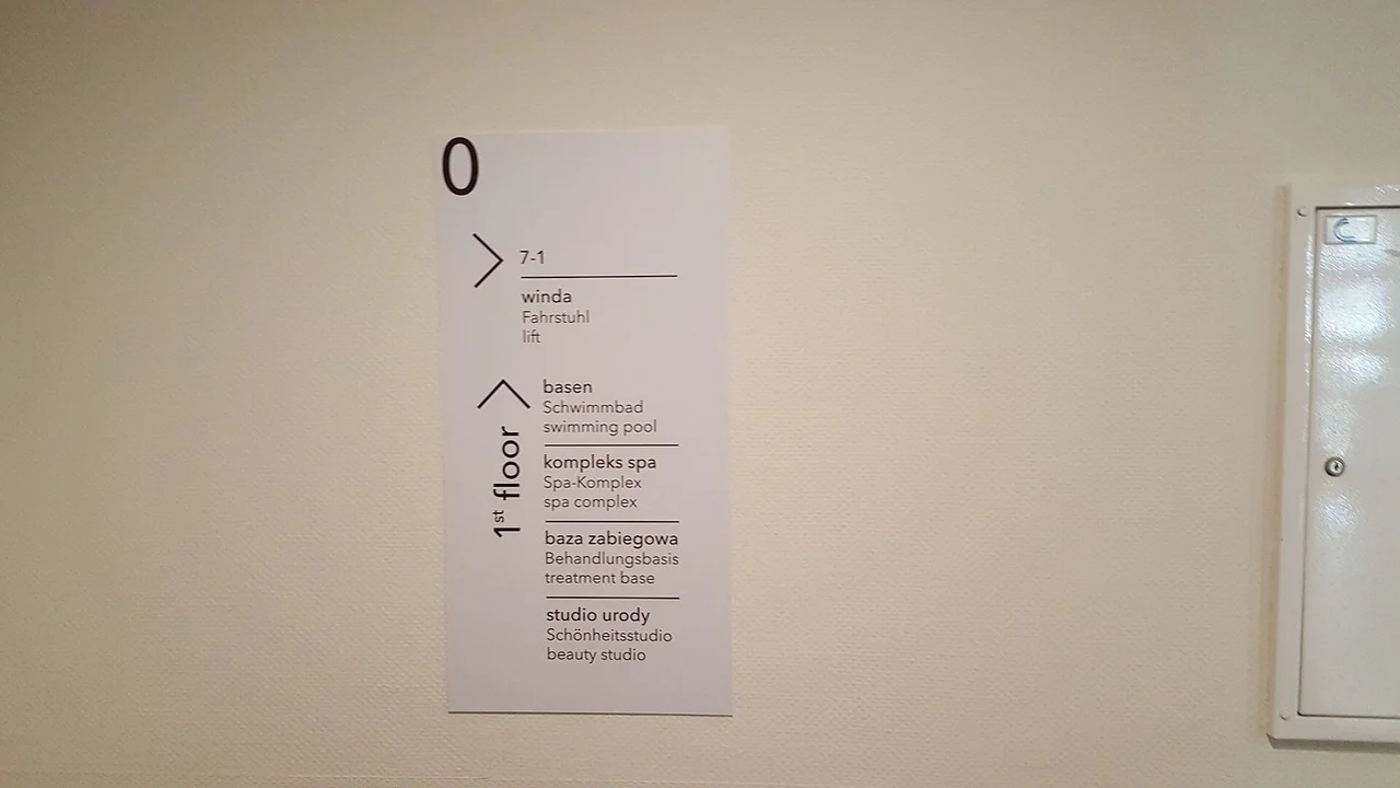 System informacji kierunkowej - Hotel Eden Spa Mielno
