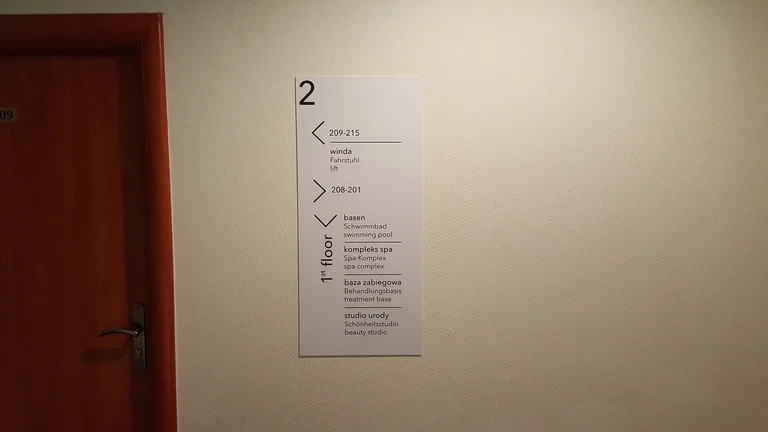 System informacji kierunkowej Hotel Eden Spa Mielno