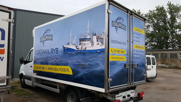 Oklejenie samochodu-chłodni Seafood