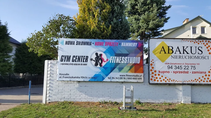 Baner reklamowy dla studia fitness