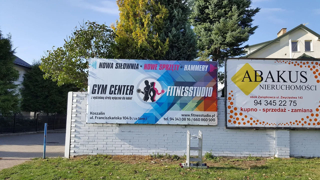 Baner reklamowy dla studia fitness
