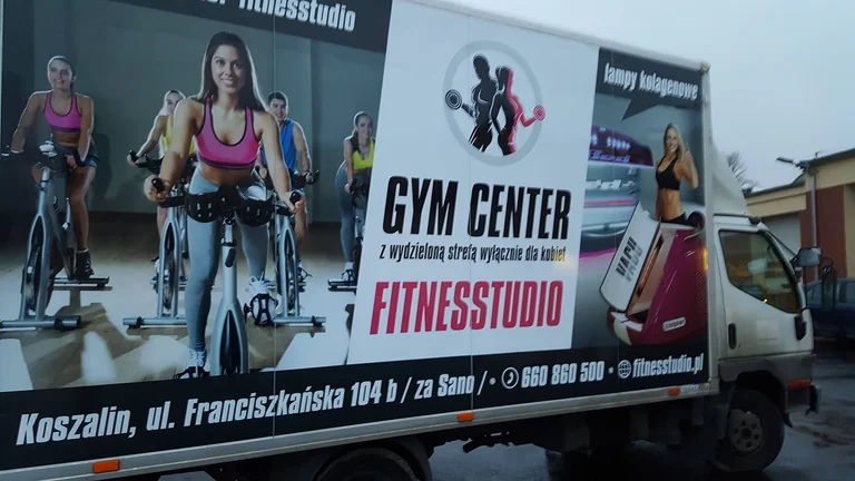 Oklejenie pojazdu Gym Center Fitness Studio