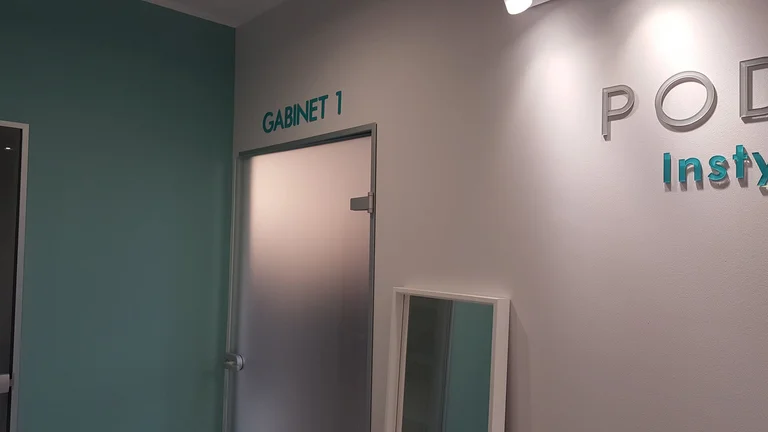 Oznakowanie wnętrza Gabinetu Podologica