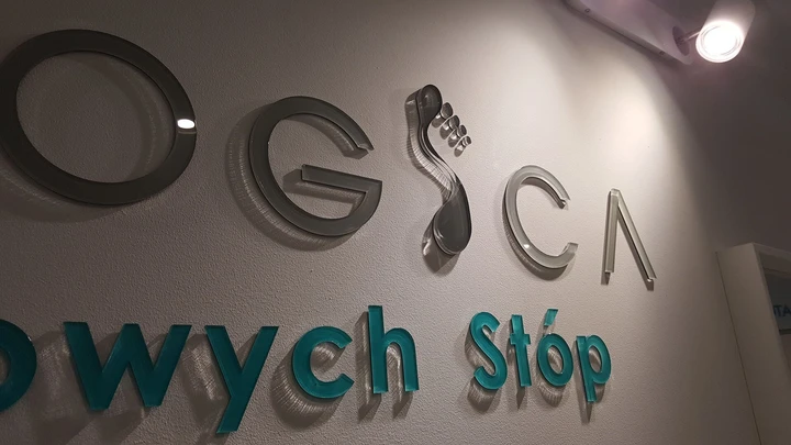 Oznakowanie wnętrza Gabinetu Podologica