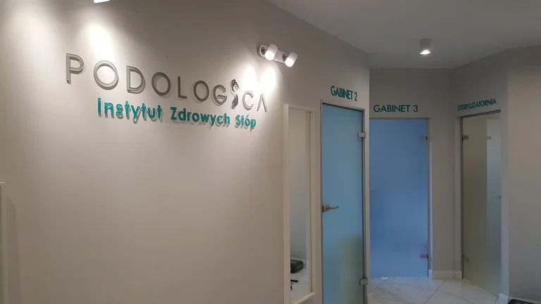 Oznakowanie wnętrza Gabinetu Podologica